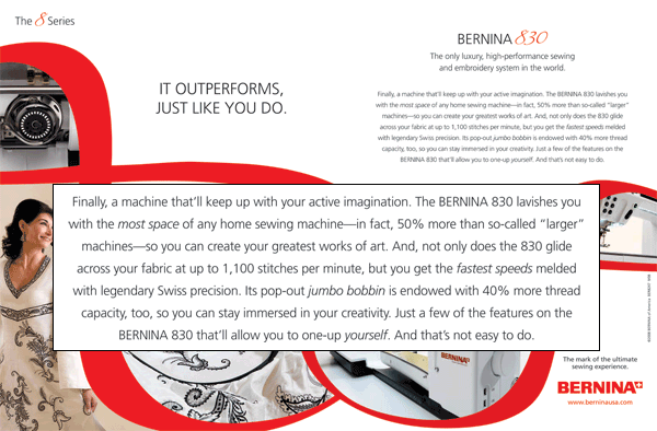 Bernina Print Ad