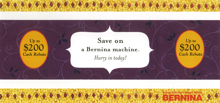 Bernina Direct Response Letter